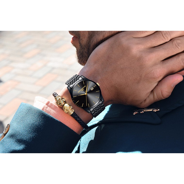 Đồng hồ nam dây thép không gỉ Ontheedge 023 (fullbox)