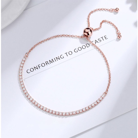 Vòng tay đính đá pha lê có thể điều chỉnh kích cỡ sang trọng