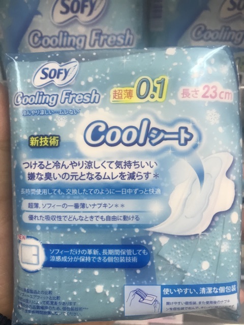 BVS SOFY COOLING FRESH 25cm 8 mieng GIÁ BÌA 42k