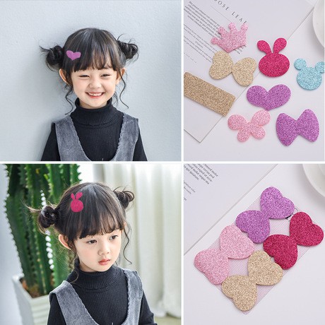 Set 4 Miếng Dán Tóc Kim Tuyến Tự Dính Cho Bé Và Bạn Gái Xinh
