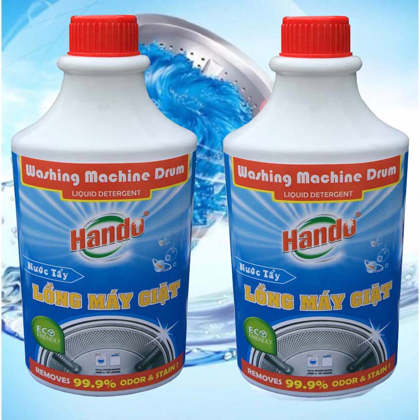 Bộ 2 chai tẩy vệ sinh và làm sạch lồng máy giặt chuyên dụng Hando Cho cả lồng đứng và lồng ngang