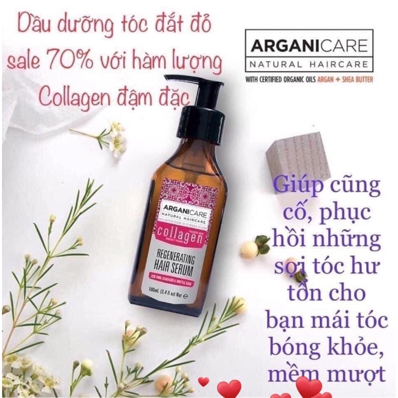 Tinh Dầu ARGANICARE COLLAGEN HAIR SERUM 100ml