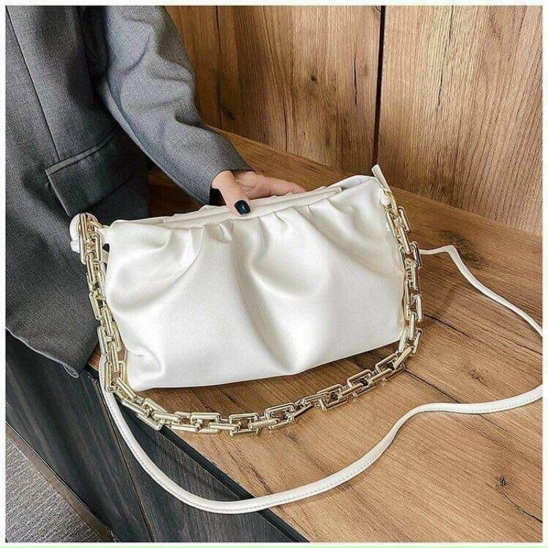 Túi đeo chéo, kẹp nách vintage phong cách hàn quốc dễ thương, dây xích bản to kèm dây đeo chéo hàng đẹp (chuẩn ảnh)
