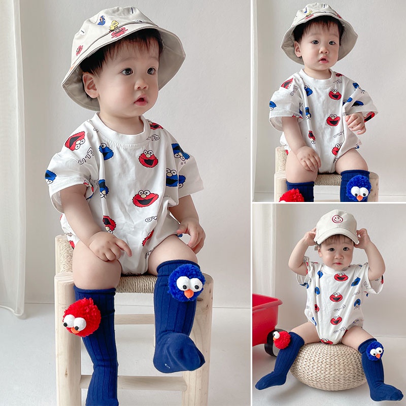 Mới Bộ Áo Liền Quần Tay Ngắn In Hoạt Hình Dành Cho Trẻ Em