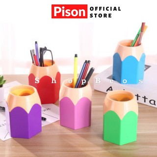 Lọ cắm bút hình Bút chì Pison, khay đựng đồ đa năng cho góc làm việc gọn gàng – SP0257 – 1 cái