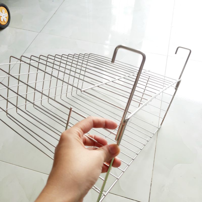 Giỏ treo inox dùng trong siêu thị, tạp hóa, gia đình