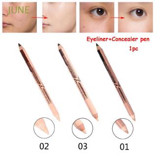 Bút kẻ mắt JUNE 2 trong 1 thiết kế 2 đầu không thấm nước gợi cảm lâu trôi