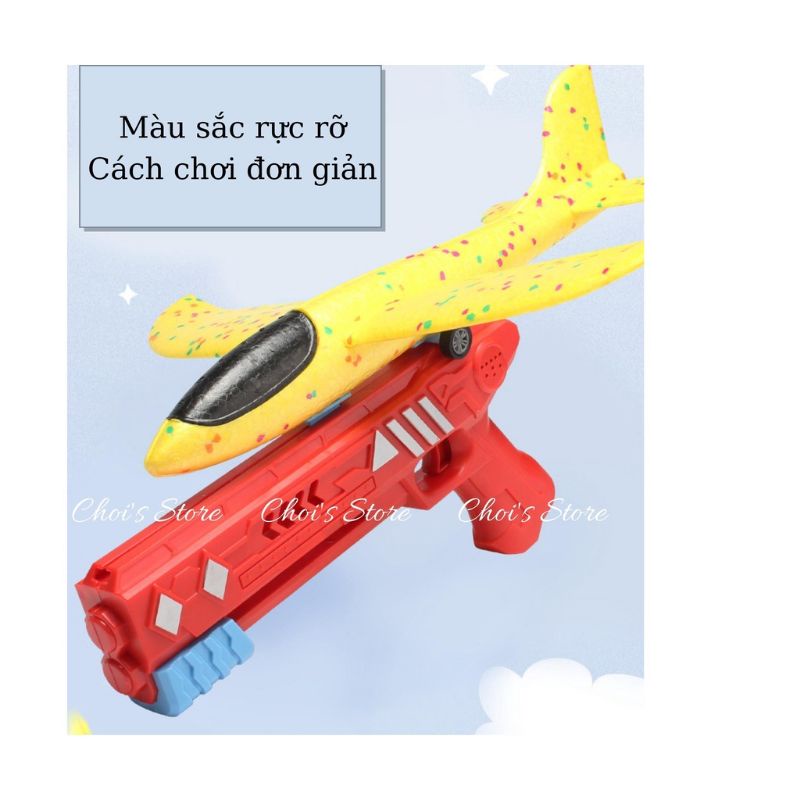 Đồ chơi Súng bắn máy bay xốp loại to 32 x34cm bay xa tận 10m