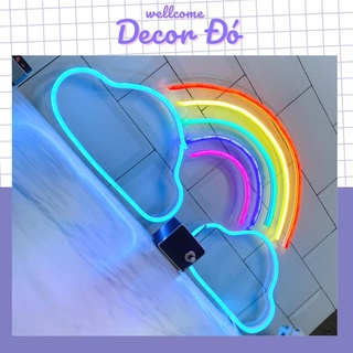 Đèn NeonSign | Cầu Vồng Mây | Kích Thước 58x30cm | Quà Tặng Trang Trí Cực Chất , Siêu Sáng & Tiết Kiệm Điện Với Led 12v