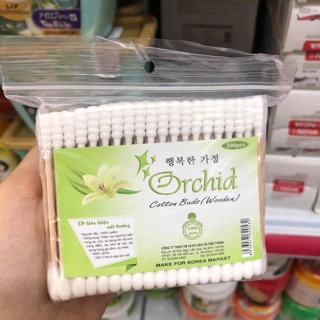 ❌Tăm bông cán gỗ Orchid 200 cây