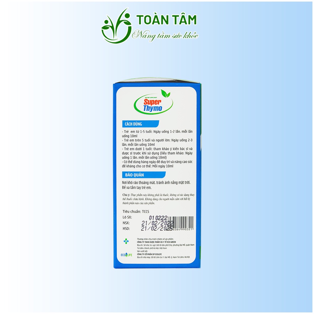 Super thymo cho bé, super thymo tăng cường hệ miễn dịch cho trẻ VIGOR Toàn Tâm