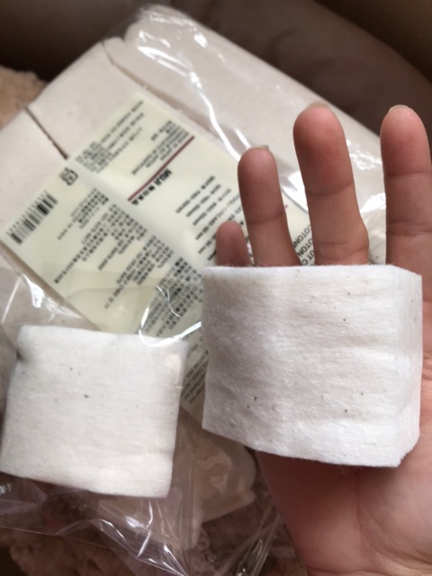 Bông Tẩy Trang Cotton Muji Organic Không Tẩy Trắng Tách Bịch