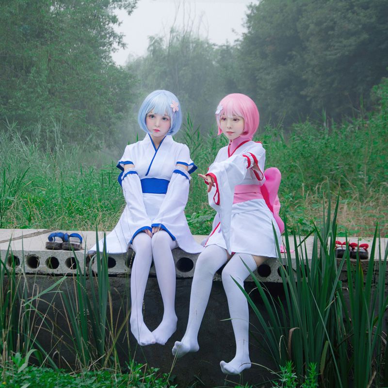 Bộ Đồ Kimono Hóa Trang Nhân Vật Anime Re: Zero-Starting Life in Another World Ramrem