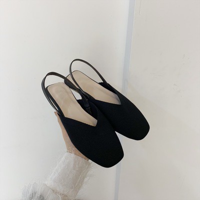 [SẴN ĐEN 36] Giày ulzzang đế bệt quai hậu co dãn (ảnh thật ở cuối) | BigBuy360 - bigbuy360.vn