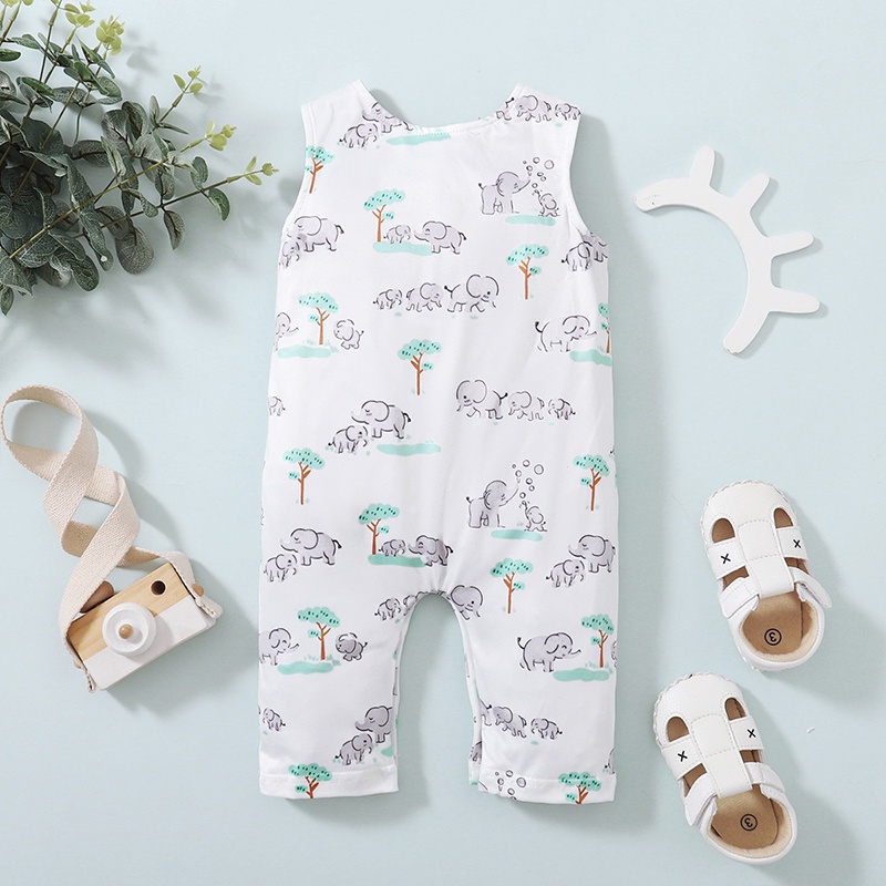 Bộ Áo Liền Quần Hình Động Vật Dễ Thương Cho Bé