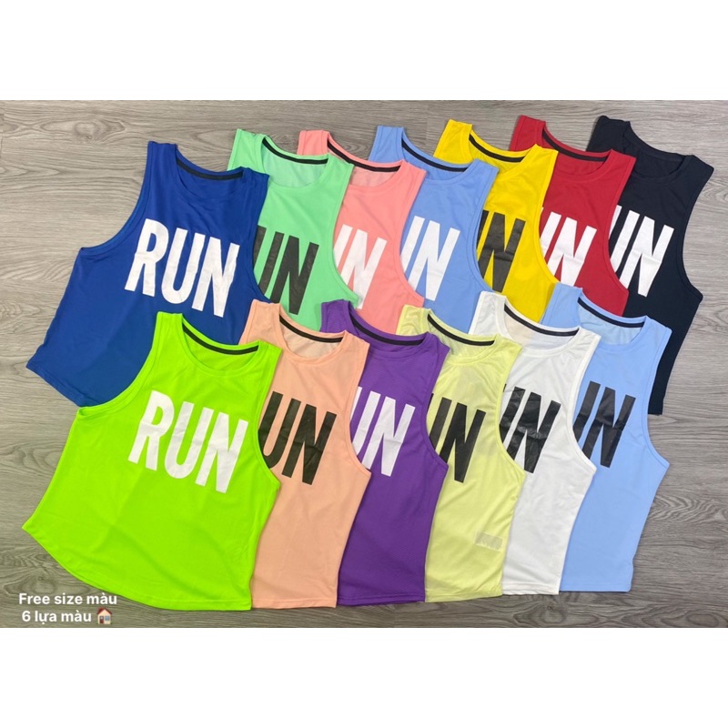 ÁO TẬP GYM NỮ, TANKTOP RUN VẢI THUN LƯỚI SIÊU XINH