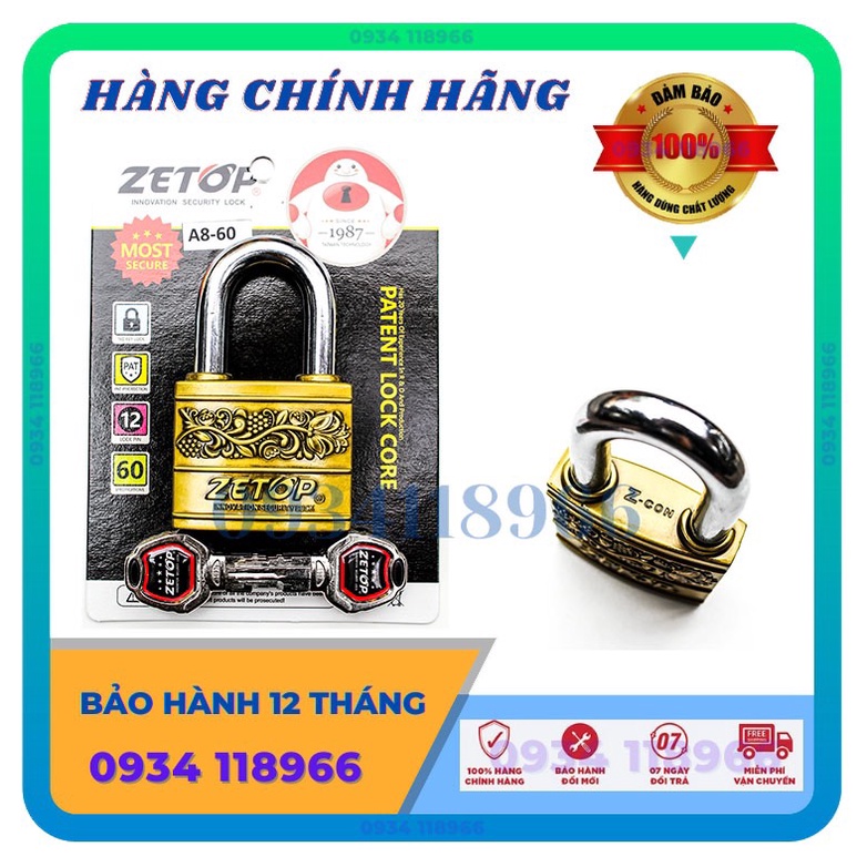 Ổ khóa cửa chống cắt - Mẫu Rồng, Hổ Veison - Zetop - tặng khui bia - BH 12 tháng