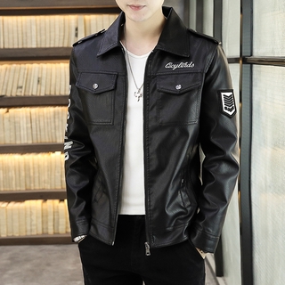 Áo khoác bomber chất liệu da thời trang nam tính