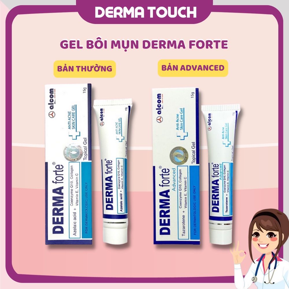 Derma Forte Gel bôi mụn giảm mụn thấm  azanex, mụn ẩn (15g) - DMP Derma Touch