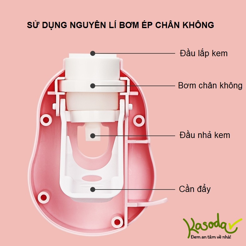 Bộ nhả kem đánh răng tự động cho bé MDB đáng yêu không cần khoan đục tường bóp kem đánh răng