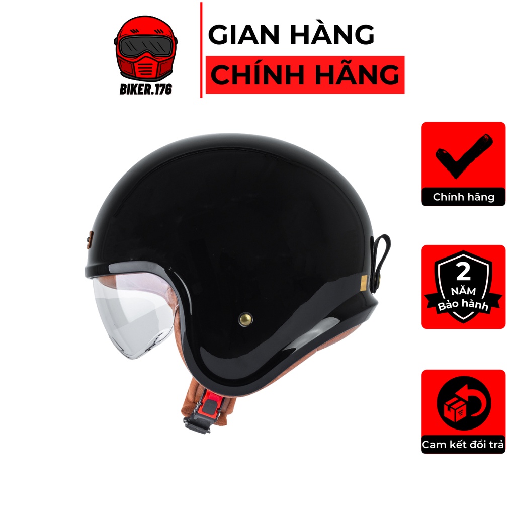 Mũ bảo hiểm 3/4 kính âm Bulldog Beagle II cực chất - BIKER.176 - Mũ bảo hiểm chính hãng Vũng Tàu