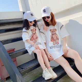 SET ÁO ĐÔI MẸ VÀ BÉ GÁI SIÊU HOT DÁNG GIẤU QUẦN IN GẤU MINITO