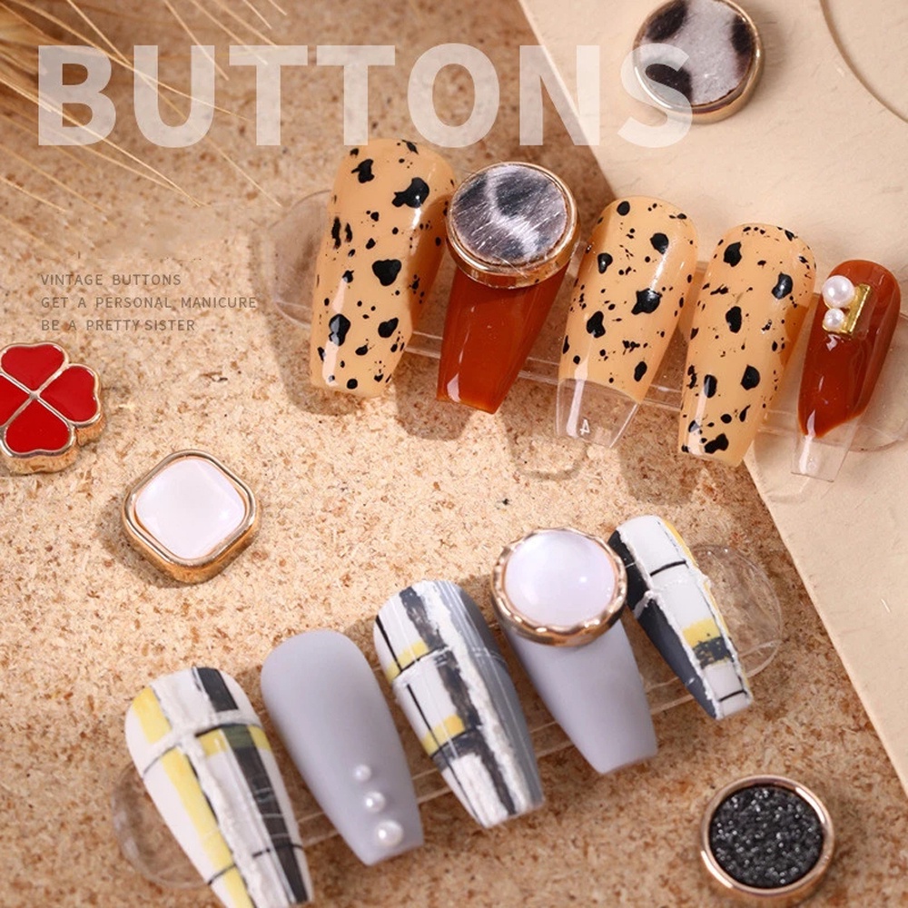 [Hàng mới về] Set 10 phụ kiện hợp kim 3D trang trí móng nghệ thuật dành cho nữ