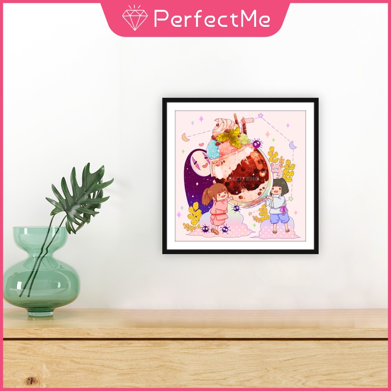 Bộ Tranh Đính Đá 5D Tự Làm 30x30cm Hình Totoro Hoạt Hình Trang Trí Nhà Cửa