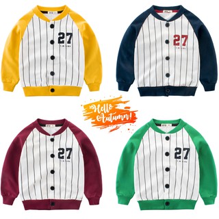 Áo bóng chày cho bé EROKIDS áo nỉ da cá cho bé chất cotton hàng xuất Âu Mỹ