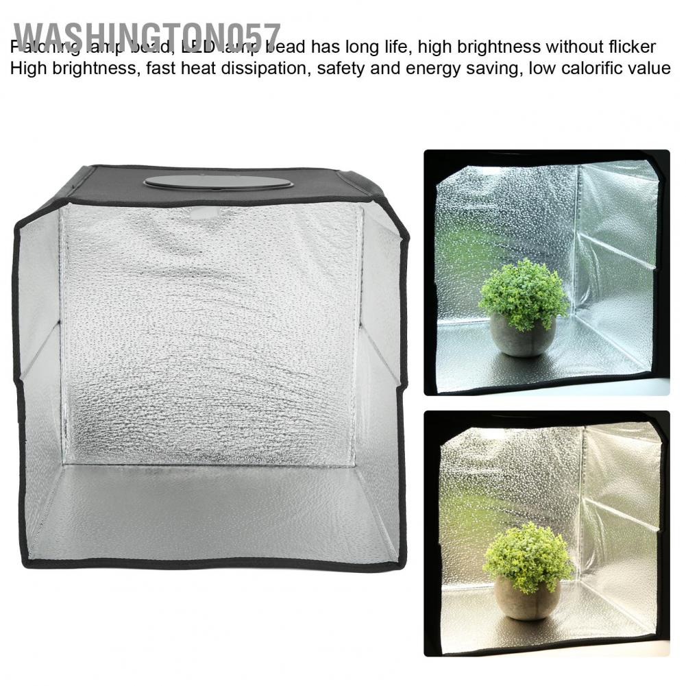 Washington057 Camera LED Light Box Photo Shooting Tent Professional Dimmable Studio with 6 Backdrops for Jewelry Photography