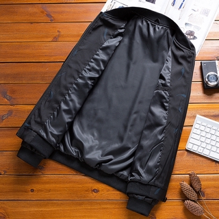 Jacket men's casual plain jacket multi-pocket stand collar jacket