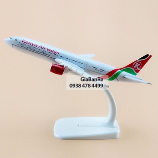 MÔ HÌNH MÁY BAY SẮT 16CM KÈM ĐẾ MICA - KENYA - CHÂU PHI
