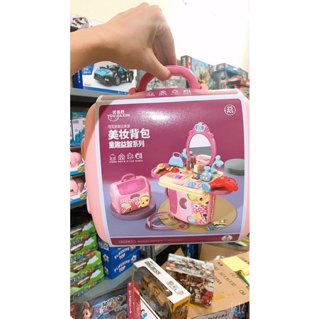 Bộ đồ chơi cặp trang điểm cao cấp cho bé gái luyện kĩ năng