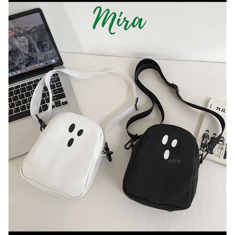 Túi CặpTúi Đeo Chéo Hoạt Hình Bóng Ma Đựng Điện Thoại Tolive Ulzzang Hàn Quốc Cá Tính Nylon Không Thấm Nước MIRA-TV5111