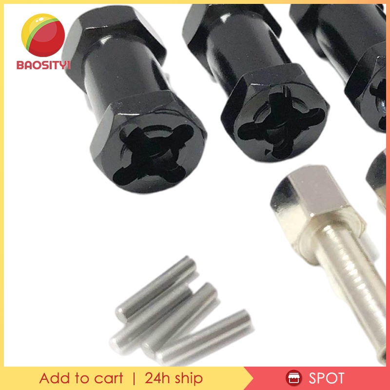 Bộ 4 Đầu Nối Dài Trục Bánh Xe Bằng Nhôm 15mm / 20mm Cho Axial Scx10 D90 Ax10 CC01 F350 RC