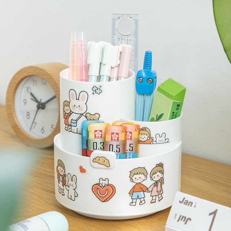 Kệ Để Đồ Đa Năng 360 Độ Thiết Kế Sáng Tạo° Giá Đỡ Bút Thiết Kế Xoay Độc Đáo Tiện Dụng Cho Học Sinh
