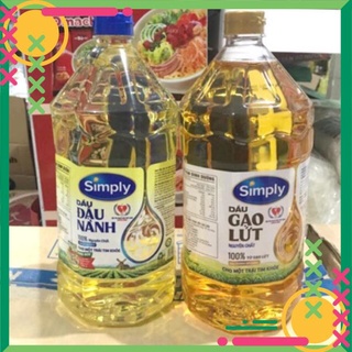 Dầu Ăn Simply 2L Đậu Nành/ Dầu Gạo Lứt 2L