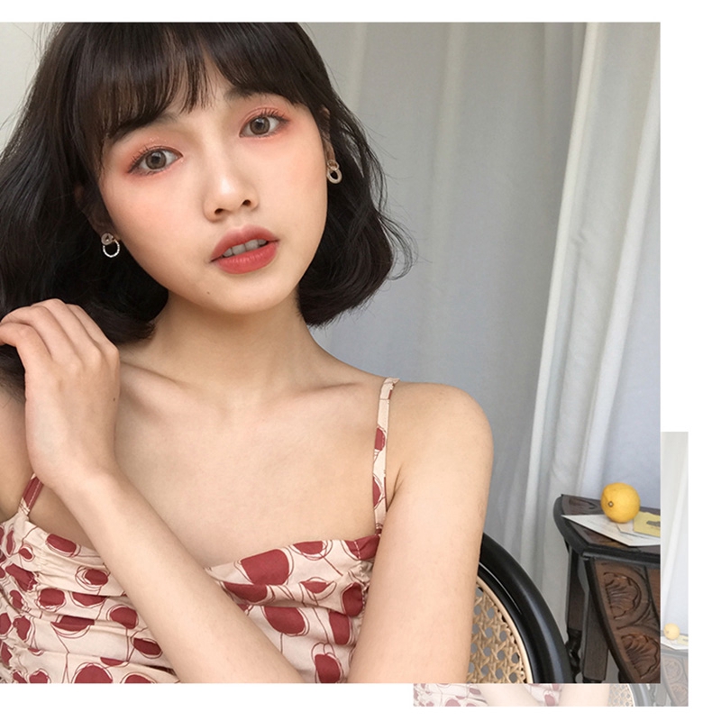 MANYUE Hoa Tai Hình Kẹo Đính Đá Đơn Giản Cho Nữ