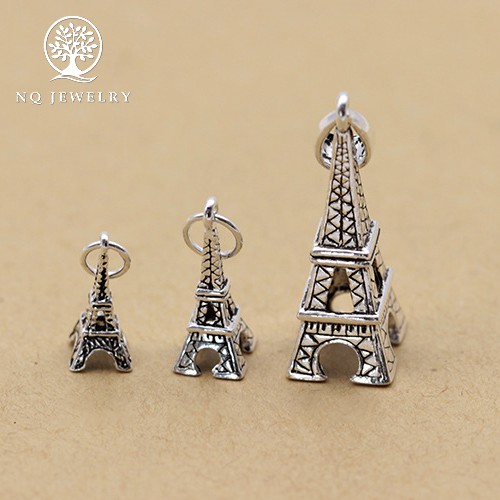 Charm bạc hình tháp Eiffel treo - NQ Jewelry
