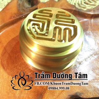 Lư Đốt Trầm Hình Chữ Phúc đa năng 3 in 1 - Vừa là lư vừa là khuôn - Dụng cụ đốt trầm hương, bột trầm