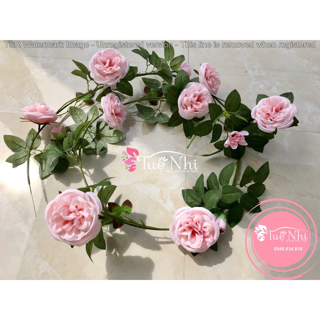 Dây Hoa Trà BUN Cao Cấp, Dây Nhựa Lõi Thép Dài 2m - DÂY HOA TRANG TRÍ