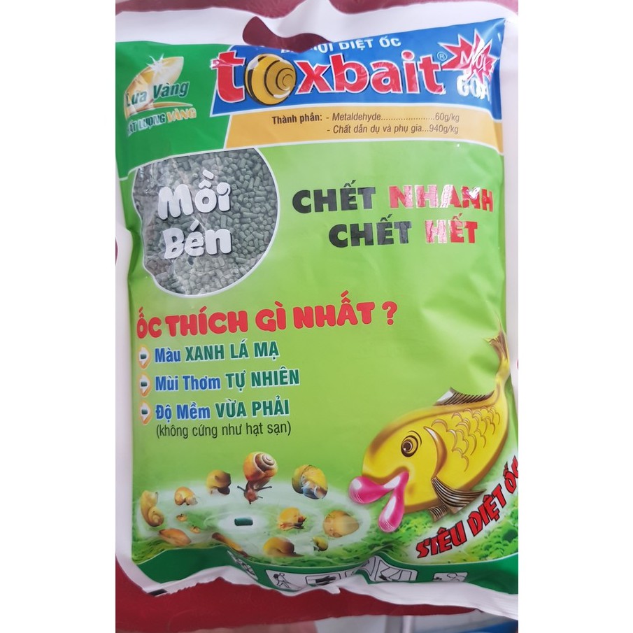 Thuốc diệt ốc sên, ốc bưu vàng Toxbait 60AB 1Kg mồi bén ốc chết nhanh - Gói 1kg