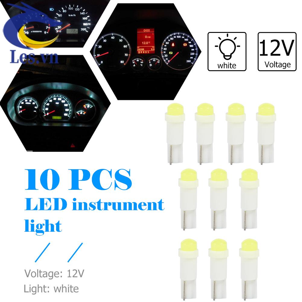 Set 10 Bóng Đèn LED T5 3D COB Cho Xe Hơi