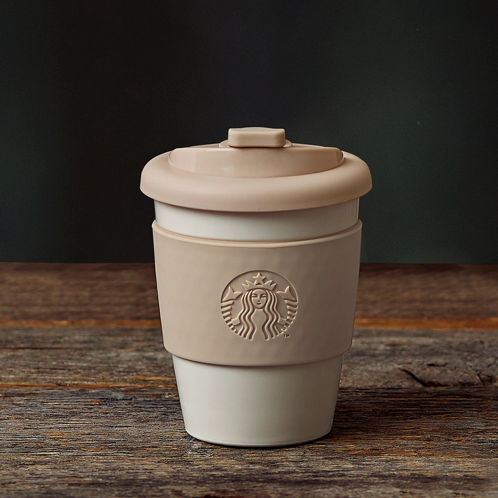 Bình Starbucks 12Oz (355ml) Pla Beige