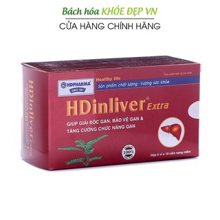Viên uống bổ gan HDinliver Extra giúp giải độc gan, bảo vệ gan - Hộp 50 viên [HDinliver Extra]