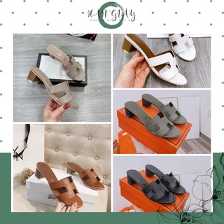 Dép cao gót nữ,guốc HM 5p cao cấp FULLBOX HÃNG sần cao cấp, đế vân gỗ, logo dập chìm( video, ảnh thật tự chụp)