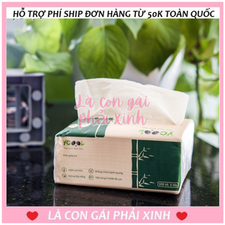 Khăn giấy ăn gấu trúc - Giấy tre YCOOL rút mềm mại, mịn màng, dai