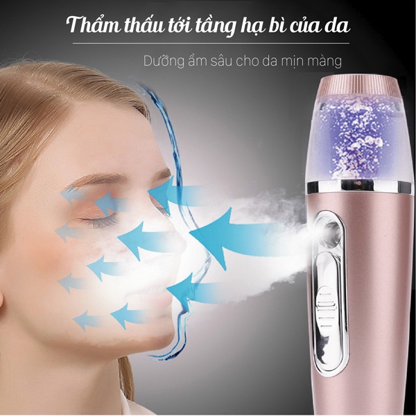 Máy Xịt Khoáng - Máy Xông Hơi Mặt ION Cầm Tay, Phun Sương MINI NANO Cao Cấp [Giao Hàng Miễn Phí]
