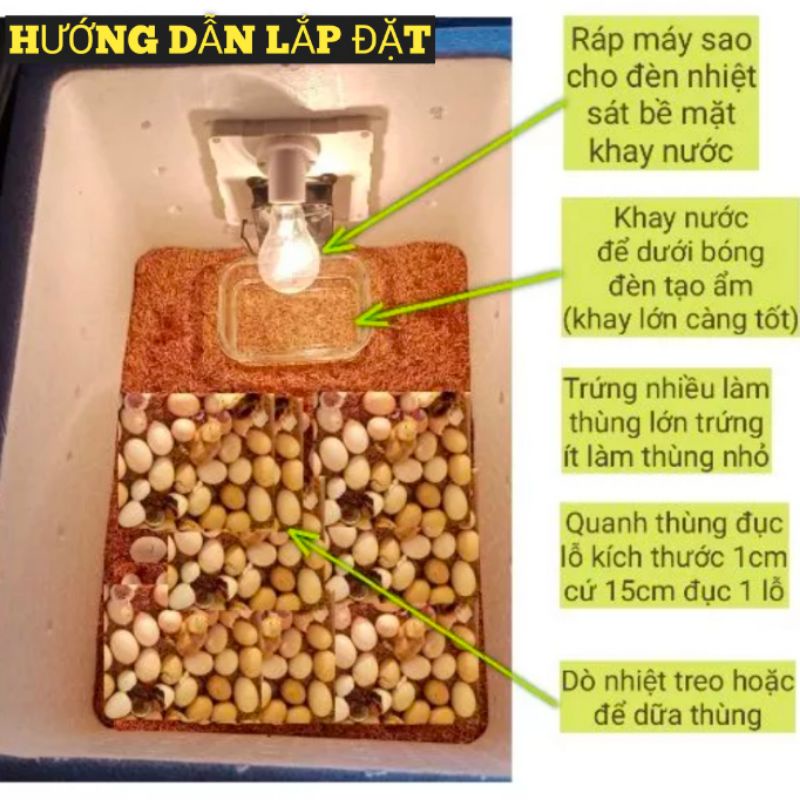 Máy Ấp trứng  bán lẻ Bảo Hành 2 Năm