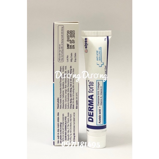 Derma Forte gel 15g Gel giảm mụn - mờ thâm